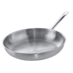 Metro Professional – Sartén acero inoxidable sin revestimiento, aptas para horno hasta MAX. 240 °C, también para inducción | Sartén | también para Uso Industrial (28 cm)