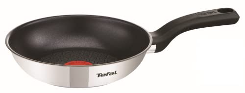 Tefal Comfort Max - Sartén antiadherente (acero inoxidable, 20 cm), color plateado