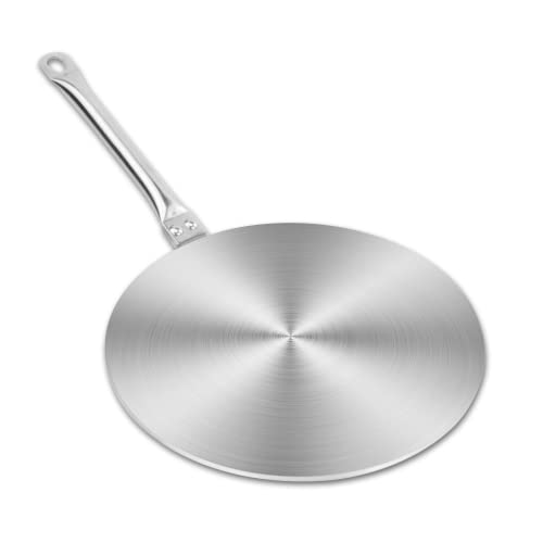 ACTIV CUISINE Adaptador de inducción de disco placa de 24 cm de difusión de calor de acero inoxidable, difusor de inducción Moka para utilizar cafeteras y utensilios de cocina
