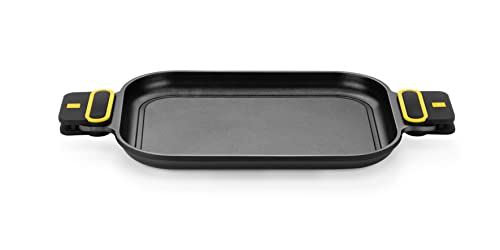 BRA DAILY PRO - Plancha 32x24cm aluminio fundido, antiadherente sin PFOA, apta para todo tipo de cocinas e inducción