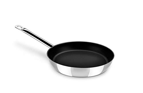 Monix Chef Non-Stick - Sartén 18 cm acero inoxidable 18/10 con antiadherente, apta para todo tipo de cocinas incluida inducción