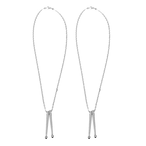Vaguelly Colgante Bateria 2Pcs Tambor de Tambor Collar Colgante Cadena de Cuello de Hop- Joyas de Cuello de Lúpulo Batería Colgante de Colgantes para Instrumentos Musicales Ama Los Regalos