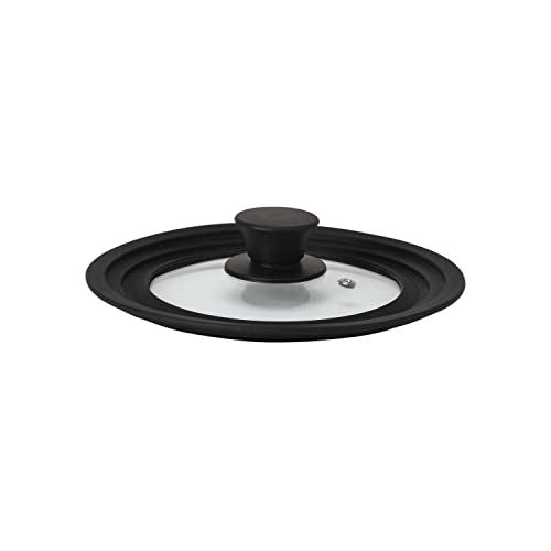 culinario - Tapa Universal para cacerolas y sartenes de Cristal con Borde de Silicona. Disponible en 2 tamaños