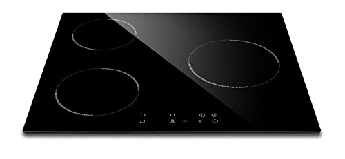 AMSTA AMPI3Z5000 Placa de inducción 60 cm 3 fuegos 4800 W Booster Temporizador digital Tecla sensitiva Negro