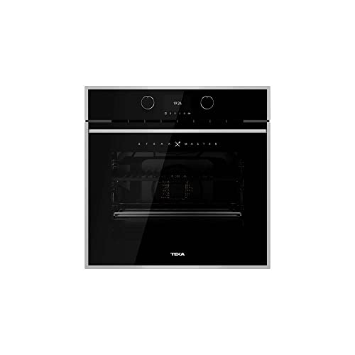 Teka SteakMaster - Horno Pirolítico Multifunción Steakmaster, Horno Especial Carne con Sistema de Limpieza DualClean y Cristal Negro con Marco - 5 Años de Garantía