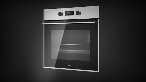 TEKA Horno empotrable HSB625P con sistema de autolimpieza, 60 cm, acero inoxidable, clase energética A+, 8 funciones, incluye recirculación, 70 litros