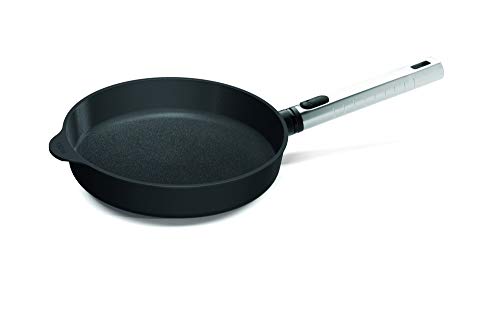 Norbert Woll Diamond Pro Logic XR 1520PLCIB - Sartén redonda (aluminio fundido, 20 x 20 cm), color gris y negro