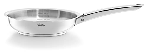 Fissler Steelux Pro Sartén de acero inoxidable, diámetro de 20 cm, sartén sin recubrimiento, para dorar y saltear, inducción