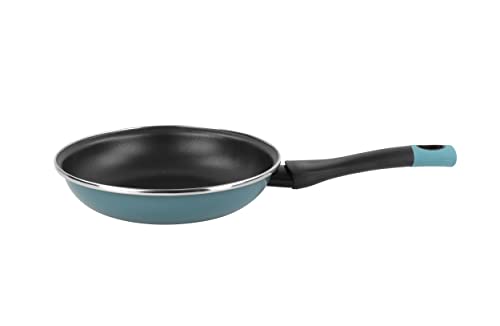 MAGEFESA Sarten 20 cm de Acero vitrificado Exterior Azul, Antiadherente bicapa Reforzado, Apto para Todo Tipo de cocinas, Especial inducción. 50% de Ahorro energético