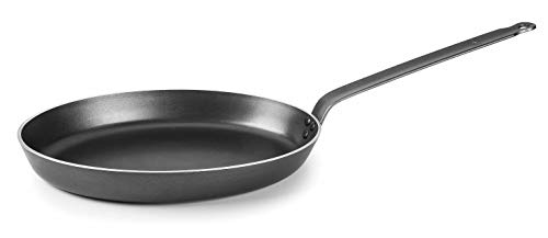 Lacor - 23641 - Sartén Oval Robust Aluminio 40x29 cm.- Negro