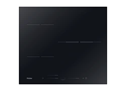Haier Series 4, HAIDSJ63MC, Placa induccion inteligente, 3 fuegos, Wi-Fi, Control Multislider, Zona 29cm, 7100W, Negra, 52x59cm
