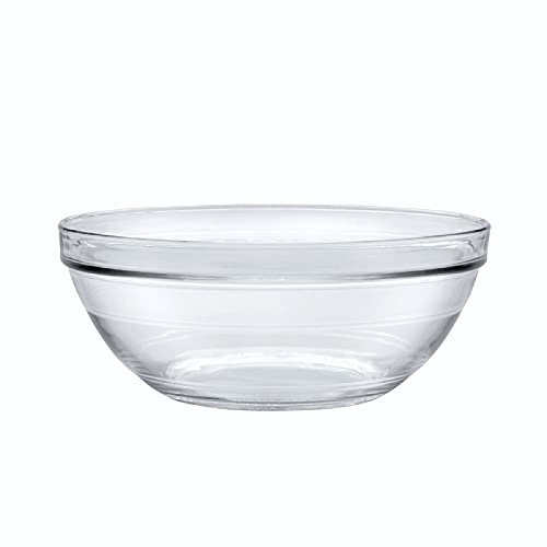 Bol cuenco lys apilable de cristal transparente de cocina ensaladera 26 cm de diámetro