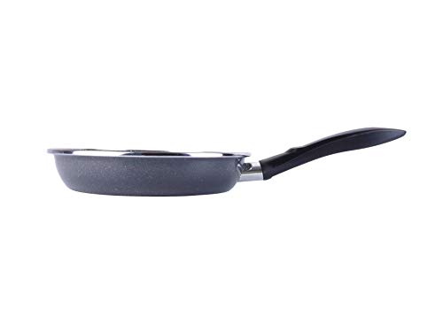 Magefesa K2 Gransasso - Sartén 26cm de acero vitrificado exterior gris moteado. Antiadherente bicapa reforzado efecto piedra, apta para todo tipo de cocinas, especial inducción. 50% de ahorro energético.