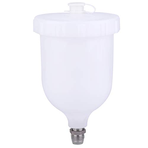 NIMOA 600ml Pistola de pulverización de pintura Olla de pistola de pulverización Vaso de pintura de plástico de alimentación por gravedad para D-evilbiss G-T-I/T-EKNA Pro Pri FLG