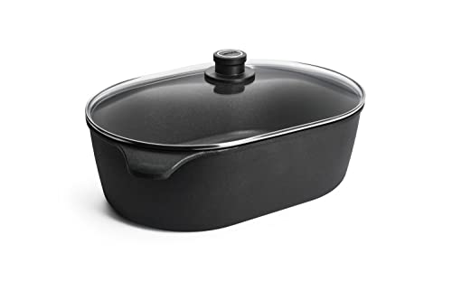 Woll 1056N Titanium Nowo - Fuente de Horno Cuadrada (Titanio, 40 x 27 cm, 13 cm de Alto, 10,5 L, con 2 Asas)