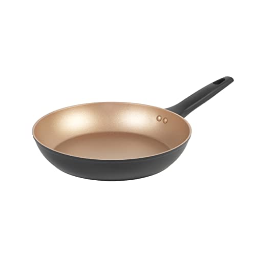 Russell Hobbs RH01667BEU7 Opulence sartén antiadherente de inducción, 28 cm, cocinar con poco o nada de aceite, 7 veces más resistente, apta para lavavajillas, libre de PFOA, negro y dorado