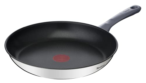 Tefal Daily Cook - Sartén baja de 28 cm con revestimiento resistente, duradero y seguro, Thermo-Signal, mango ergonómico antiquemaduras, apta para todo tipo de cocinas, sin PFOA, plomo ni cadmio
