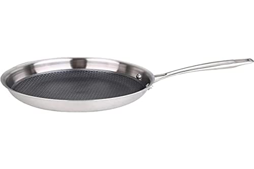 MasterPRO Hi-Tech 3 | Sartén Antiadherente de 24 cm | Acero Inoxidable con Textura de Panal de Abeja | Revestimiento de 3 Capas | Menaje de Cocina | Apta para Todos los Tipos de Cocina