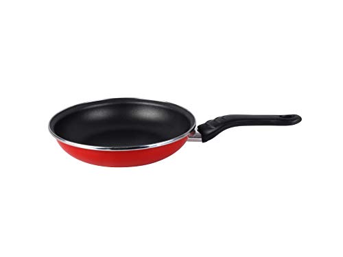VITRINOR Magefesa Praga - Sartén 28cm de Acero vitrificado Exterior Color Rojo. Antiadherente bicapa Reforzado, Apta para Todo Tipo de cocinas, Especial inducción. 50% de Ahorro energético.