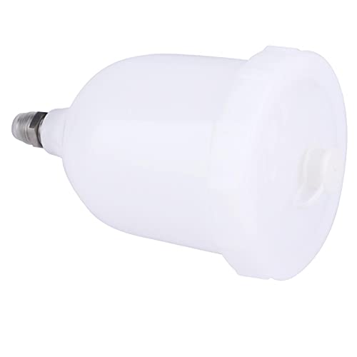 600 ml de pintura blanca pistola de pulverización olla de gravedad de aire taza de pintura de plástico conector de rosca macho taza de pintura de alimentación por gravedad para D-evilbiss G-TI/T-EKNA