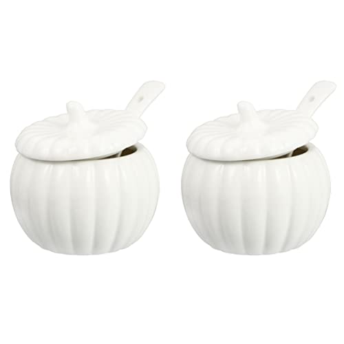 BESTonZON 2 Tazas de Cocina para Platos de Aperitivos Cuenco para Fideos de Pájaros para Servir Hielo Cacerola Francesa Recipiente para El Hogar Porcelana Medicinal Mini Azúcar Calabaza No