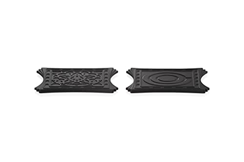 Le Creuset Salvamanteles magnéticos, Set de 2, Silicona, 9.5 x 9.5 cm , Negro Onyx, 93009400140002