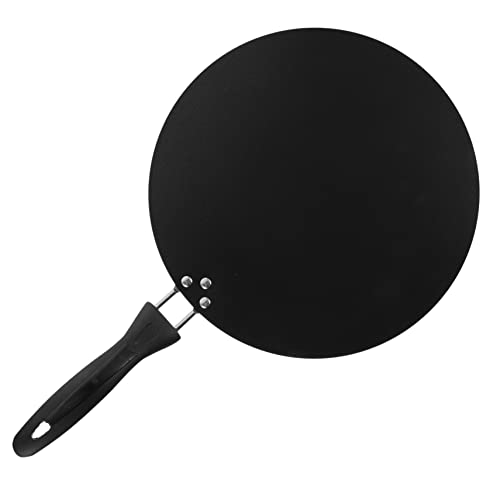 OQHAIR Sartén antiadherente Sartén antiadherente Sartén Pancake Pan Negro Melaleuca Acero al carbono Sartenes para acampar Sartenes para acampar