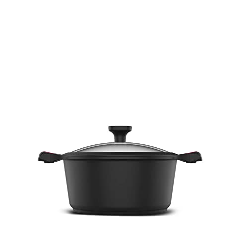 Taurus Great Moments Cazuela 20 - Cazuela de aluminio fundido. 20 cm diámetro. mango ergonómico. apta para todo tipo de fuegos. recubrimiento antiadherente. apta para lavavajillas. libre PFOA. negro