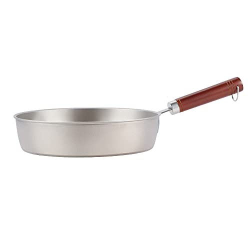 Sartén de Titanio Puro, Sartén para Bistec Antiadherente para El Hogar, Sartén para Huevos Sin Recubrimiento con Humo Menos Aceitoso, Resistente Y Duradera, Sin Deformaciones, Tamaño: 28 Cm