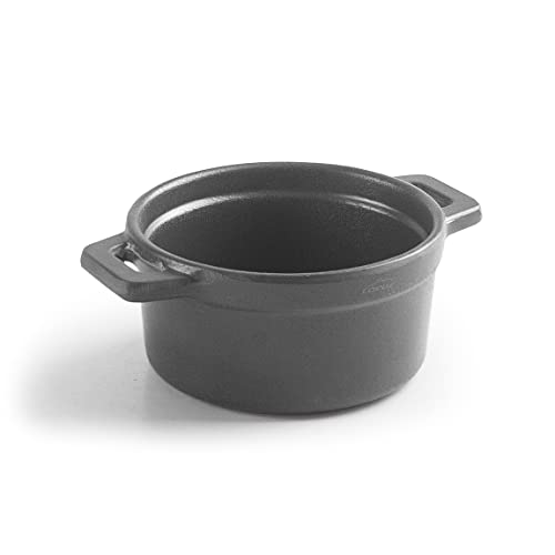 Lacor - 63398 - Cacerola Mini, Cacerola Sin Tapa, Fabricado en Melamina, Apta para Lavavajillas, Libre de BPA, Ø9 cm, 150 ml, Gris