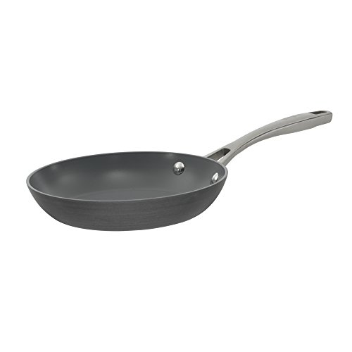 Bialetti Ceramic Pro Sartén antiadherente anodizada dura, 20,32 cm, gris