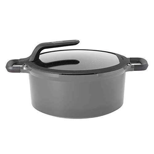 Berghoff Gem Olla gris con tapa stay-cool 28 cm