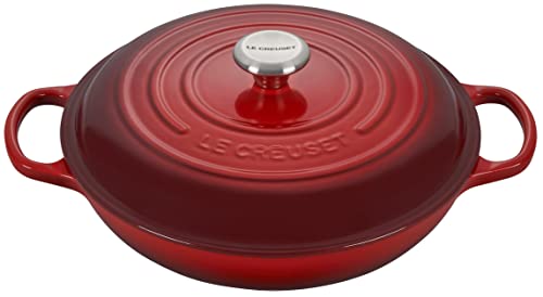 Le Creuset Cacerola baja de hierro fundido, 30 cm, 3, 5 L, Cereza, 21180300602430