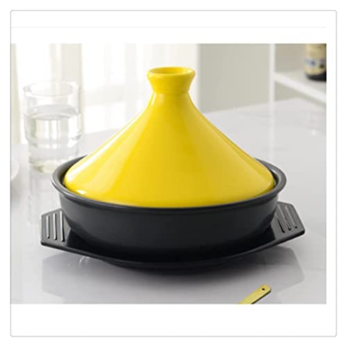 VSDEXR Olla de cerámica para cocinar Health Care Taji Stewpot Cazuela de cerámica Olla para estofado Sopa de Tierra Resistente al Calor Olla de cocción de Barro (Color: A) (Color: A) B