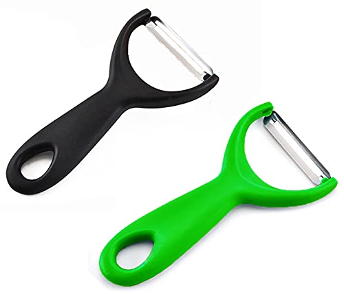 Good Grips Pelador Giratorio, Acero Inoxidable, Negro 18cm (Y-Pelador (2 piezas))