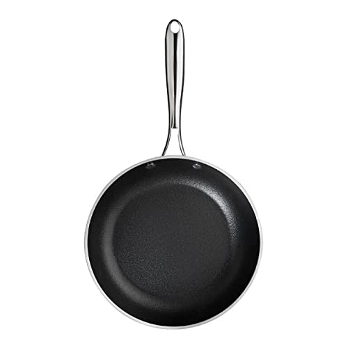 GOTHAM STEEL - Sartén antiadherente de 10 pulgadas con triple revestimiento de minerales y diamantes resistente, libre de PFOA, con mango de acero inoxidable, apta para horno y lavavajillas