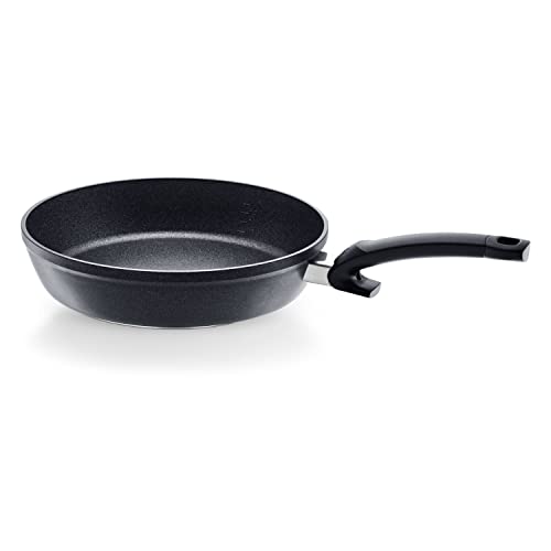Fissler Adamant Comfort 159-105-26-100/0 Sartén de aluminio sellada, diámetro de 26 cm, con revestimiento, antiadherente, resistente a los arañazos, para todo tipo de placas, inducción, color negro