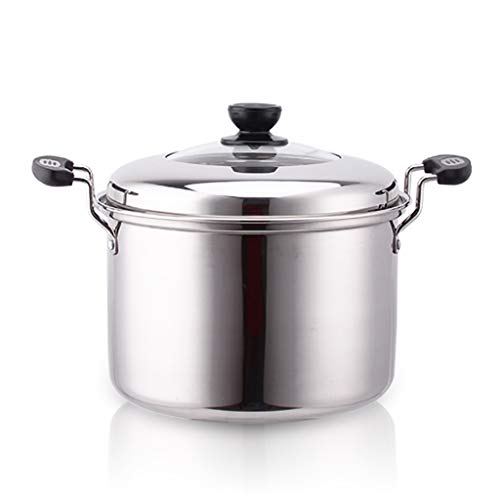 Pottiquí, Olla De Sopa De Acero Inoxidable 304, Olla De Cocina, (4-14L), Adecuado Para 2-12 Personas, Para Cocina De Gas/Cocina De Inducción (Size : 4L)