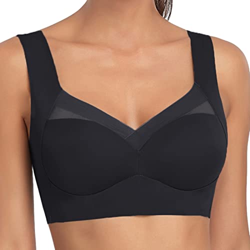 riou Sujetadores Mujer Push Up Tallas Grandes cómodo Sujetador Acolchado sin ArosAjustable con Almohadillas Extraíbles Bra Suave y Cómodo Sujetador Deportivo Yoga Fitness