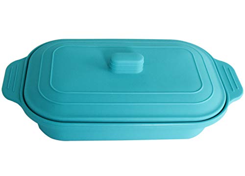 VITAL VAC Estuche de Vapor 1-2 Raciones (800ml) | Vaporera Papillote de Silicona | Cocina Rápida al Vapor en Microondas y Horno | Comida Sana y Sabrosa en Pocos Minutos