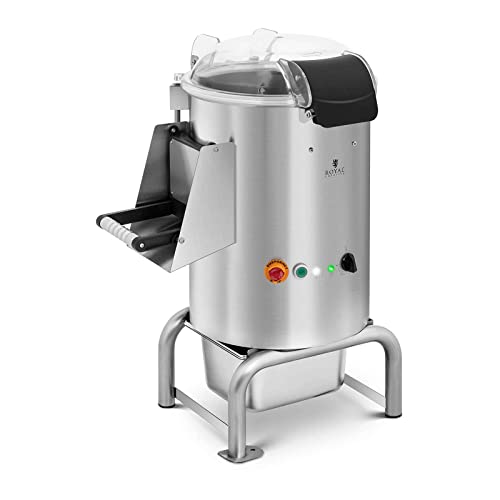 Royal Catering Peladora De Patatas Máquina Eléctrica Para Pelado Papas RCPP-1011 (Capacidad: 10 L, Temporizador, Hasta 200 kg/h)