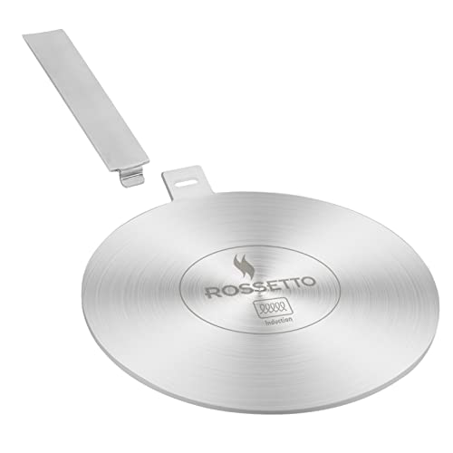 ACTIV CUISINE Adaptador de inducción de disco placa de 24 cm de difusión de calor de acero inoxidable, difusor de inducción Moka para utilizar cafeteras y utensilios de cocina
