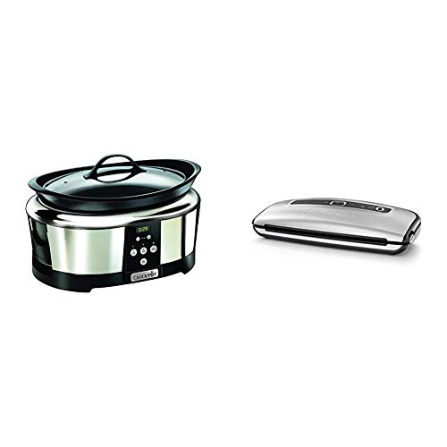 Crock-Pot SCCPBPP605 - Olla de cocción lenta digital + Foodsaver FFS015X - Envasadora al vacío
