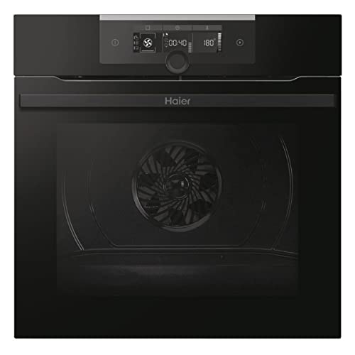 Haier Series 2, HWO60SM2F3BH, Horno multifunción 70 litros, Wi-Fi, Iluminación led lateral, Limpieza h2O, Clase A+, Negro, 59,5 x 59,5 x 56,8 cm