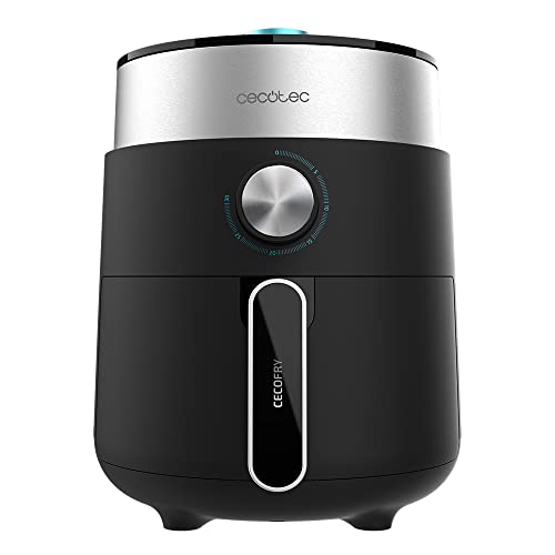 Cecotec Freidora sin Aceite 2,5 L de Aire Caliente Cecofry Essential Rapid Dark. 1200 W, Dietética, Control Manual, Tecnología PerfectCook, Tiempo y Temperatura Regulable, Base Antideslizante