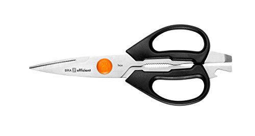 BRA Efficient Tijeras Multiusos, Acero Inoxidable, Gris, 21 cm