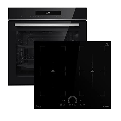 Conjunto: 60cm Horno electrico empotrable EB8019EDP + 59cm Placa induccion IH85904FZ / Pirólisis/Función Pizza/Parrilla/Aire circulante/Aire caliente / SET8019IH594FZ