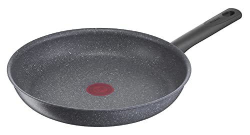 Tefal Natural On - Sartén de 28 cm con revestimiento mineral muy resistente, Thermo-Signal, Thermo-Fusion, forma profunda, todo tipo de cocinas, apto para horno, sin PFOA