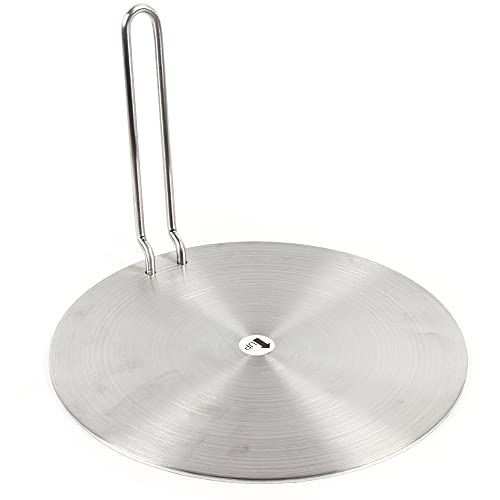 RibasuBB Placa adaptadora de inducción de 24 cm, de acero inoxidable, para cafetera espresso y utensilios de cocina en placa de inducción adecuada para todo tipo de cocinas