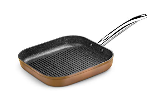Monix Copper-Grill con Rayas 28 x 28 cm, Aluminio Forjado